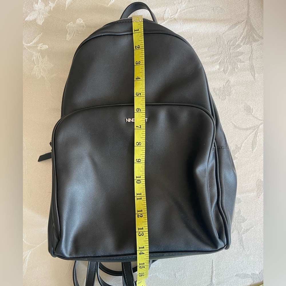 Black Leather Nine West Backpack - Picture 4 of 13